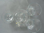 Load image into Gallery viewer, Juice Glasses Clear Tulip Shape on 8 Paneled Short Stem Base
