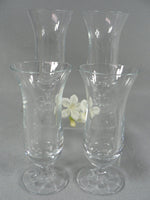 Load image into Gallery viewer, Juice Glasses Clear Tulip Shape on 8 Paneled Short Stem Base
