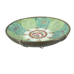 Load image into Gallery viewer, Bowl Brass Encased Outside Shell Hand Decorated Porcelain Rich&#39;s Dept Store 7.5&quot;
