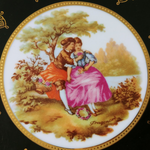 Load image into Gallery viewer, Decorative Plate Fragonard Love Story Plate Courting Couple Gold Trim Bavaria  10.5&quot;
