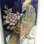 Load image into Gallery viewer, Vase Asian Pheasant and Peonies National Silver Co Japan Vintage Decor 11&quot;
