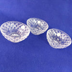 Load image into Gallery viewer, Lenox Bowl Crystal Diamond Criss Cross 5&quot; Dia Original Decal Vintage Set of 3
