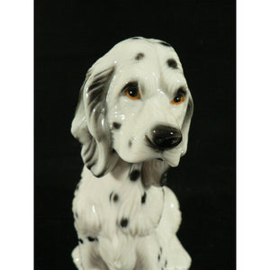 Spaniel Dog Figurine Ceramic Vintage Sitting Pose Collectible 5.5"