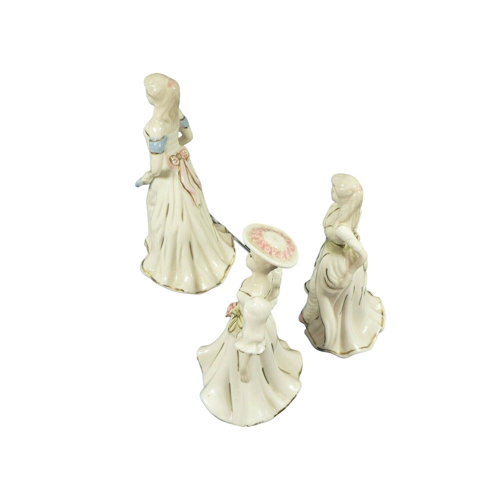 Female Figurines Victorian Ladies Vintage Porcelain K's Collection 3 pcs