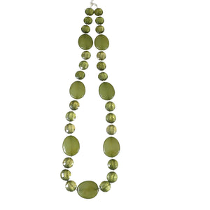 Necklace Ladies Fashion Jewelry Olive Green Vintage 32" Extendable