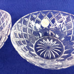 Load image into Gallery viewer, Lenox Bowl Crystal Diamond Criss Cross 5&quot; Dia Original Decal Vintage Set of 3
