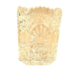 Load image into Gallery viewer, Vase Ornate 8 Panel Sides Clear Glass Embossed Bird Design Saw Tooth Rim
