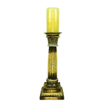 Load image into Gallery viewer, Pillar Candleholder Greek Roman Column Design Crackle Glazing Gold 16&quot;
