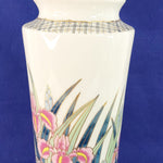 Load image into Gallery viewer, Vase Toyo Shobu Japan Ceramic Vase Iris Florals Gold Gilding Detail 12&quot;H
