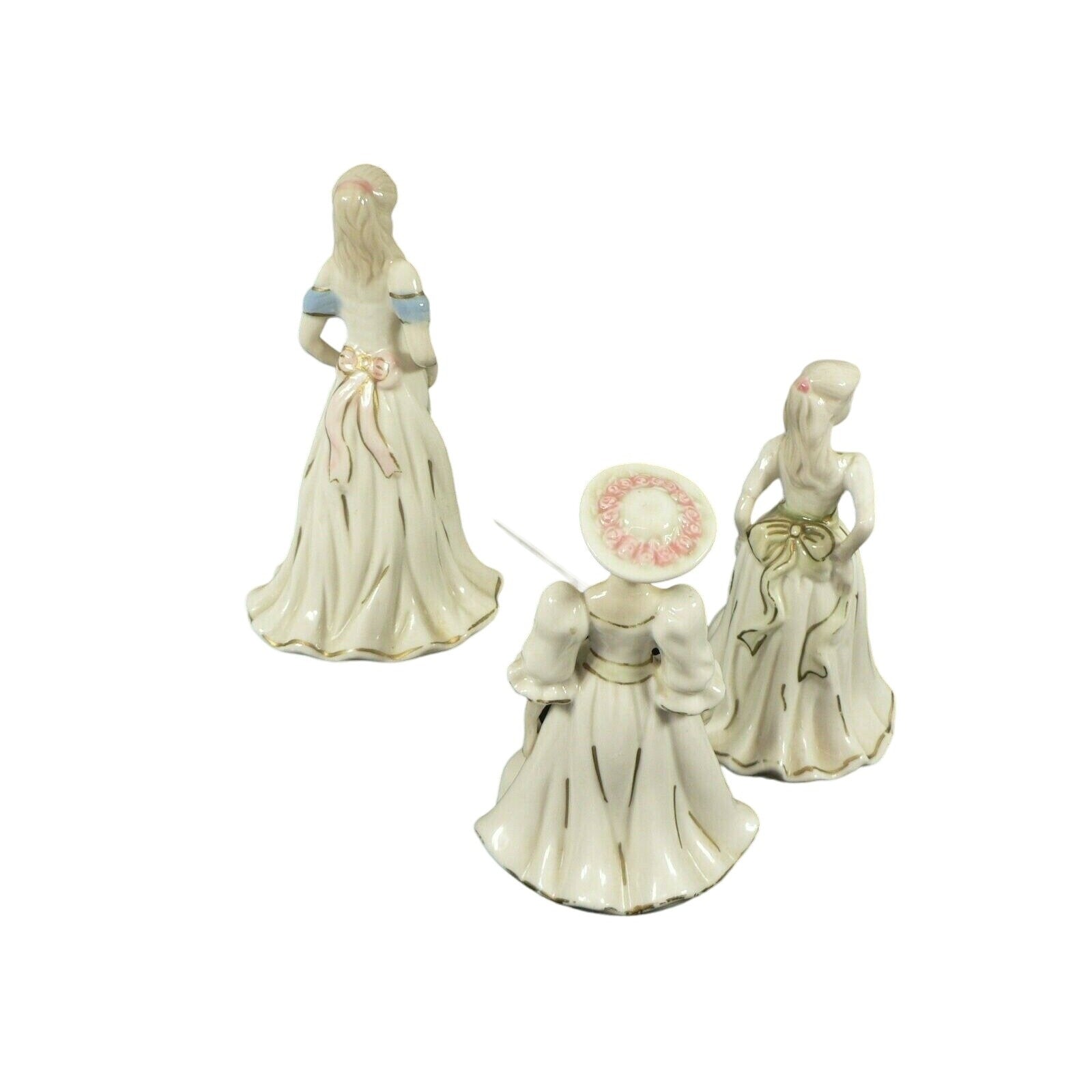 Female Figurines Victorian Ladies Vintage Porcelain K's Collection 3 pcs