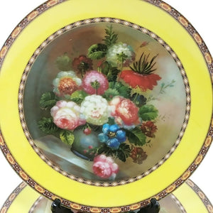 Decorative Plates Veronica Collection Formalites 2 Rose 1 Tulipe 1 Pivoine 8"
