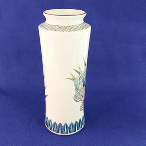 Vase Toyo Shobu Japan Ceramic Vase Iris Florals Gold Gilding Detail 12"H