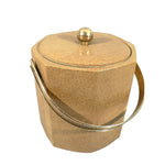 Load image into Gallery viewer, Ice Bucket Vinyl Faux Alligator Texture Handle and Lid Vintage Mid-Century
