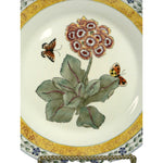 Load image into Gallery viewer, Decorative Plate Flower Butterfly Motif Raised Beaded ACCENT Vintage 2 pc set

