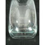 Load image into Gallery viewer, Vase Cylinder Clear Crystal Hand Etched Floral Design Vintage 10.75&quot;
