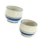 Load image into Gallery viewer, Coffee Tea Mugs Blue White Glazed Speckled Ceramic Pottery 2 pcs Kitchen Decor
