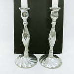 Load image into Gallery viewer, Candle Stick Holders Twist Shaft Base Cast Aluminum Vintage Home Decor 9&quot;
